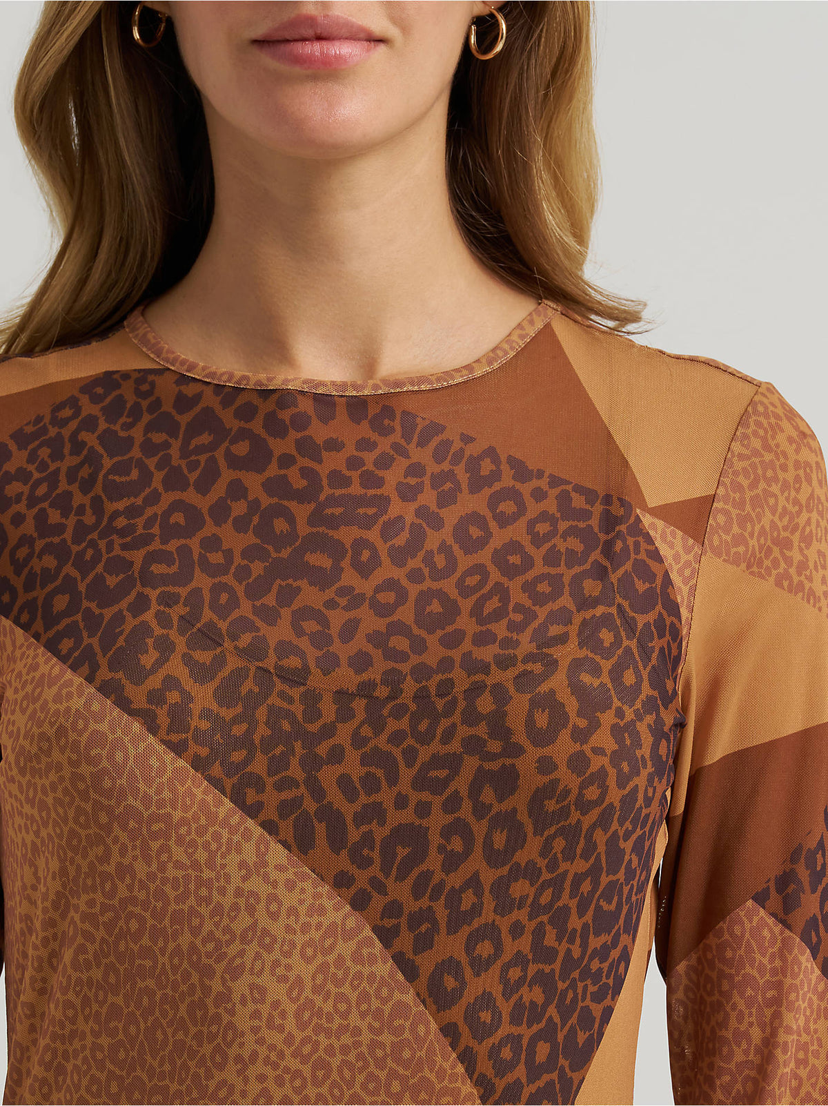 Wrangler Women's Mesh Overlay Maxi Dress - Brown - alternate view 2