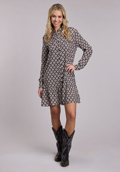 Roper Women's Dress - Boot Tops Printed Rayon - 03-057-0590-6163 BL - back