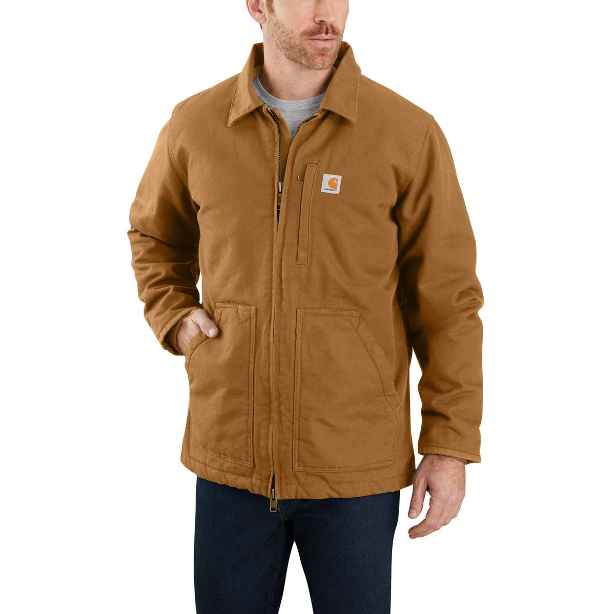 Carhartt Sherpa-Lined Field Jacket 104293 Carhartt Brown