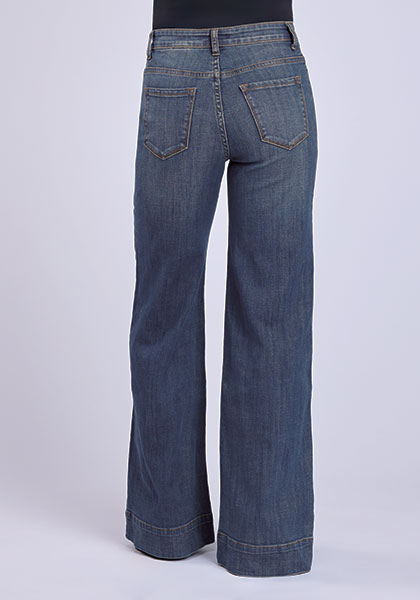 Stetson Women's High Rise Wide Leg Jean Blue 11-054-0751-0204 BU - view 2