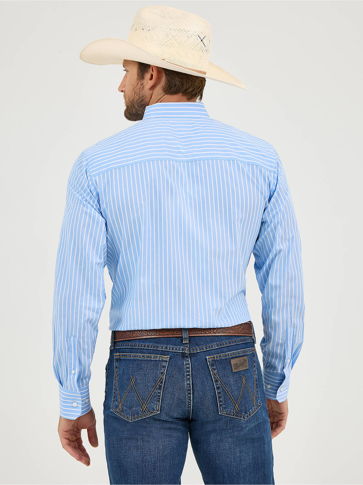 Wrangler Mens Blue Stripe 112365617 - view 3