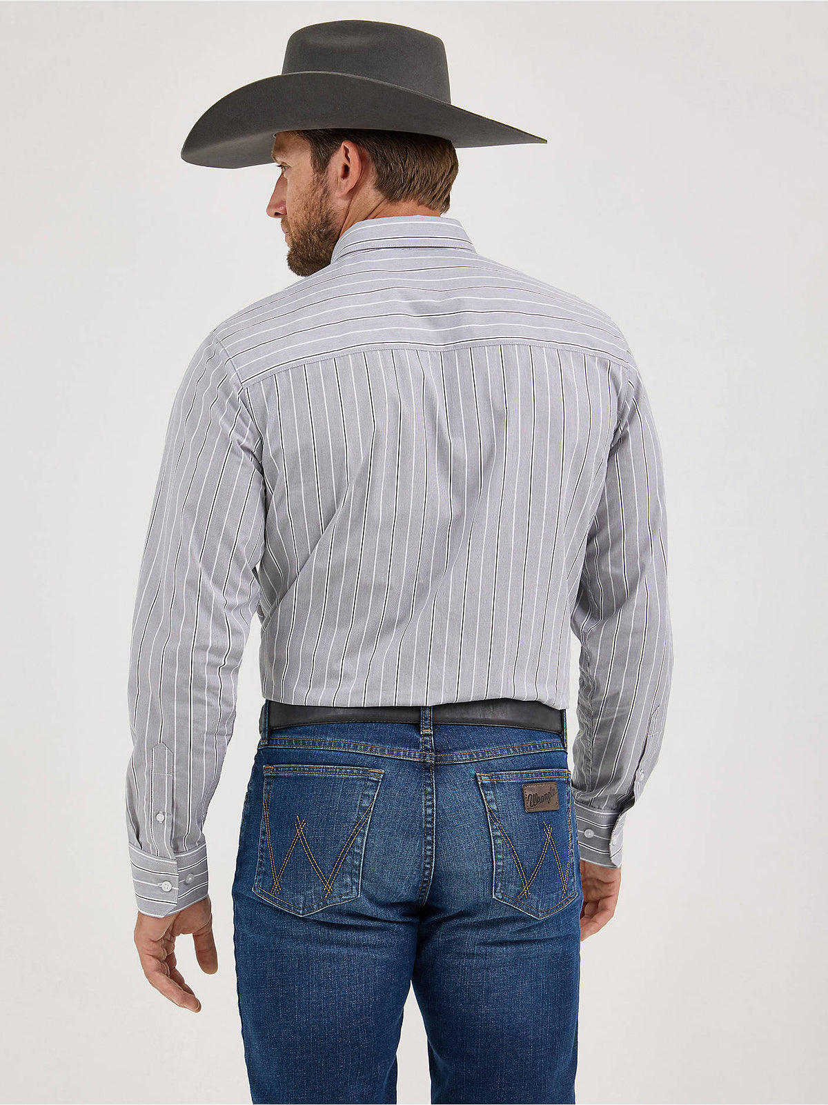 Wrangler Mens Gray Stripe 112369538 - view 2