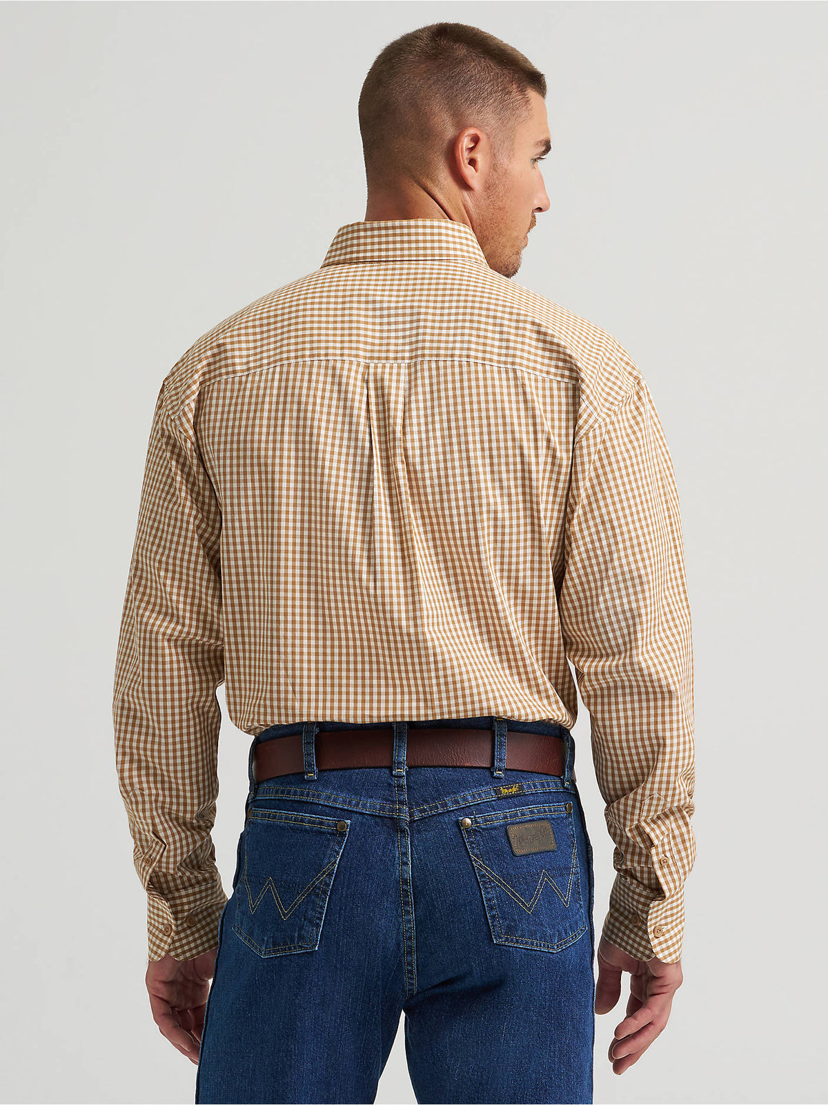 Wrangler Mens Tan Check 112369595 - view 3