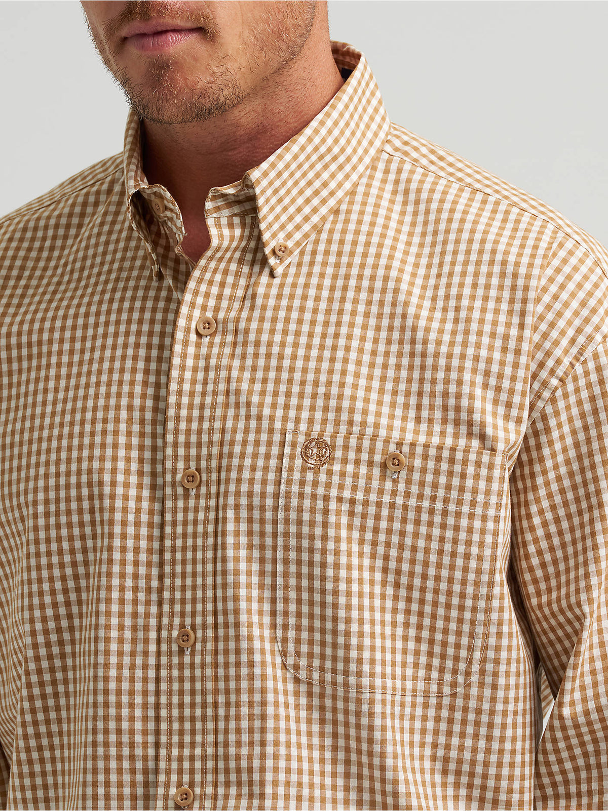 Wrangler Mens Tan Check 112369595 - view 4