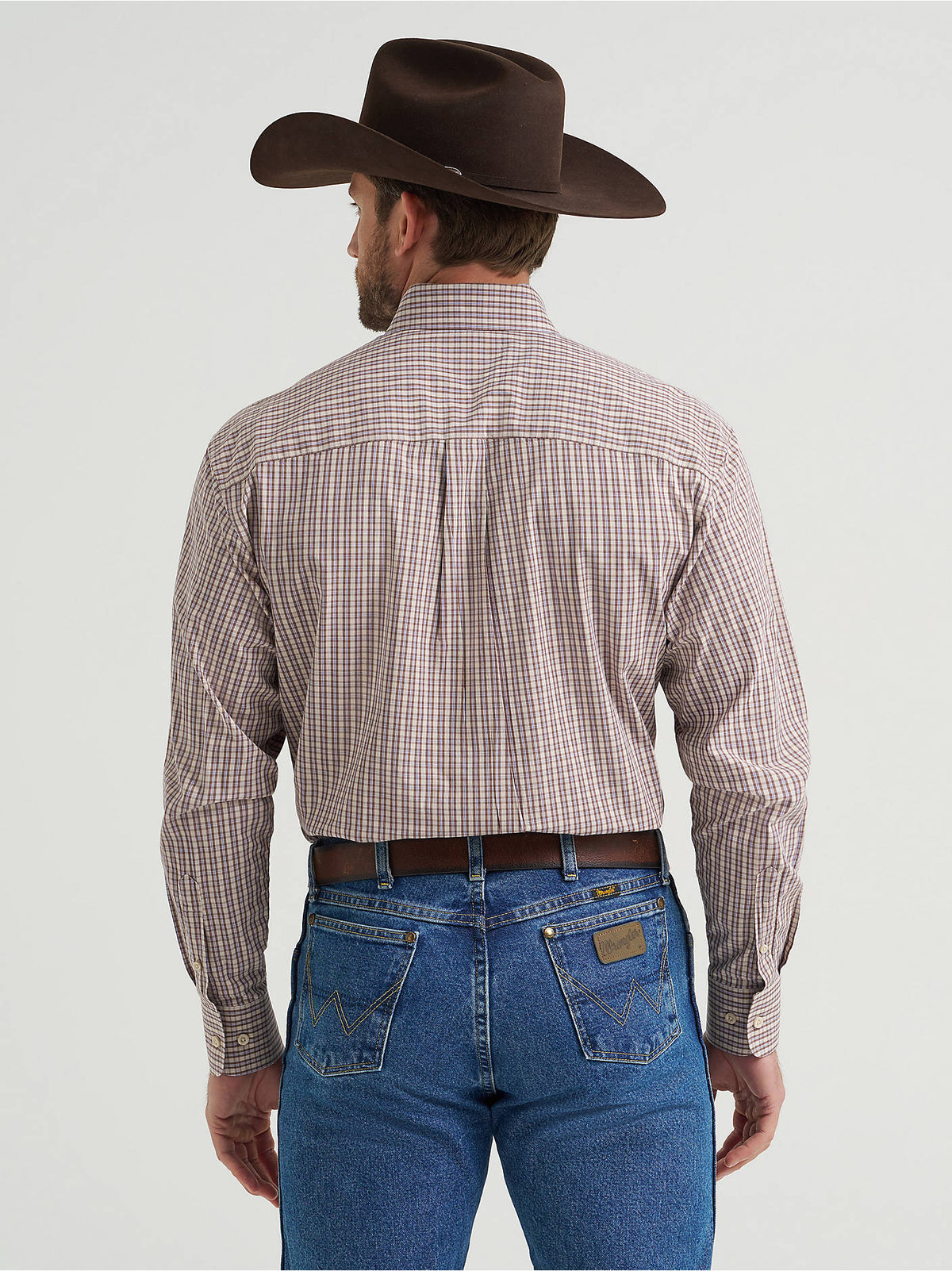 Wrangler Mens Brown Check 112369635 - view 3
