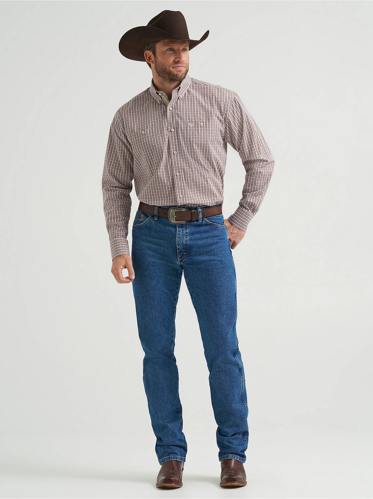 Wrangler Mens Brown Check 112369635 - view 4