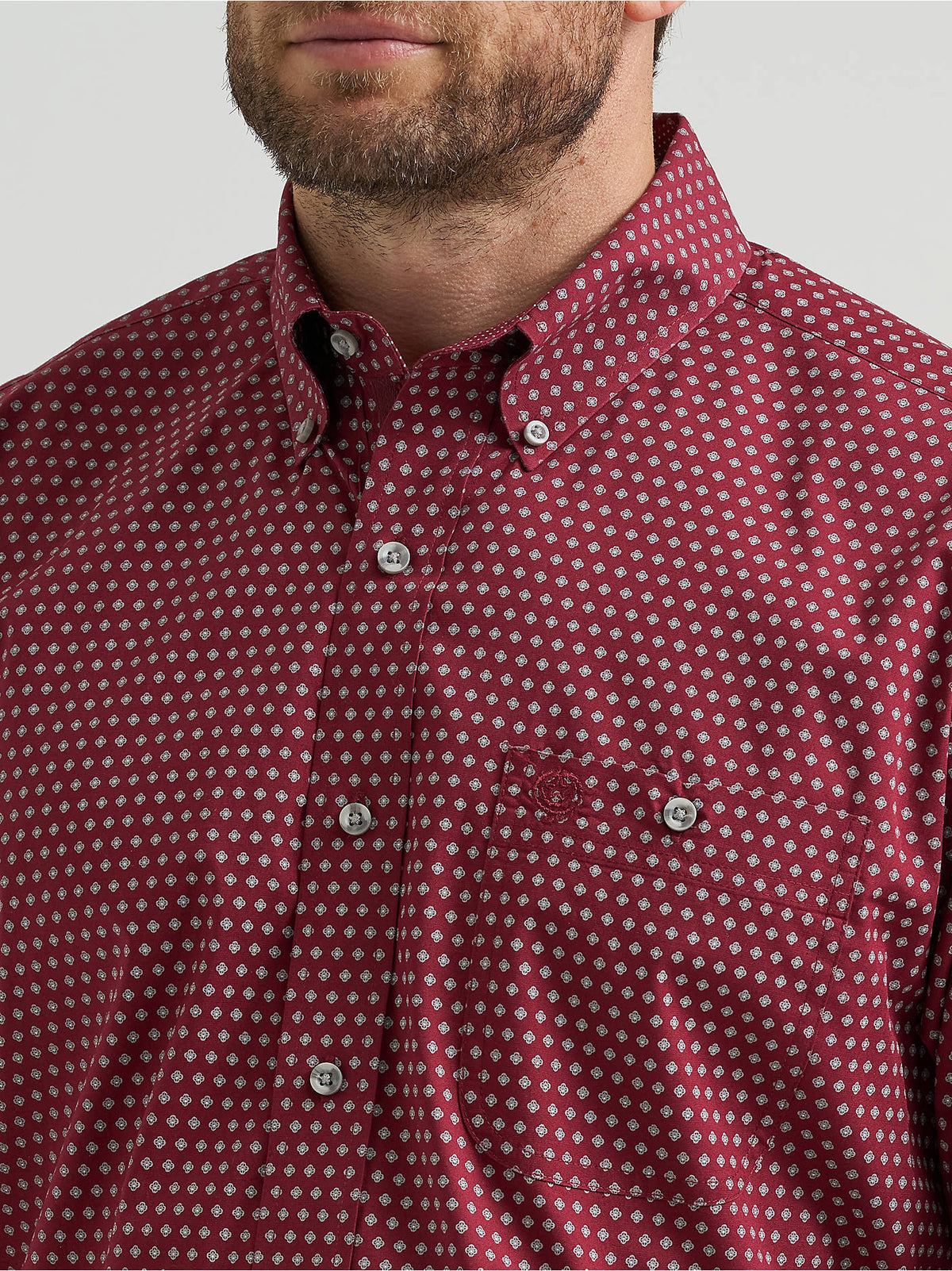 Wrangler Mens Burgundy Print 112369639 - view 2