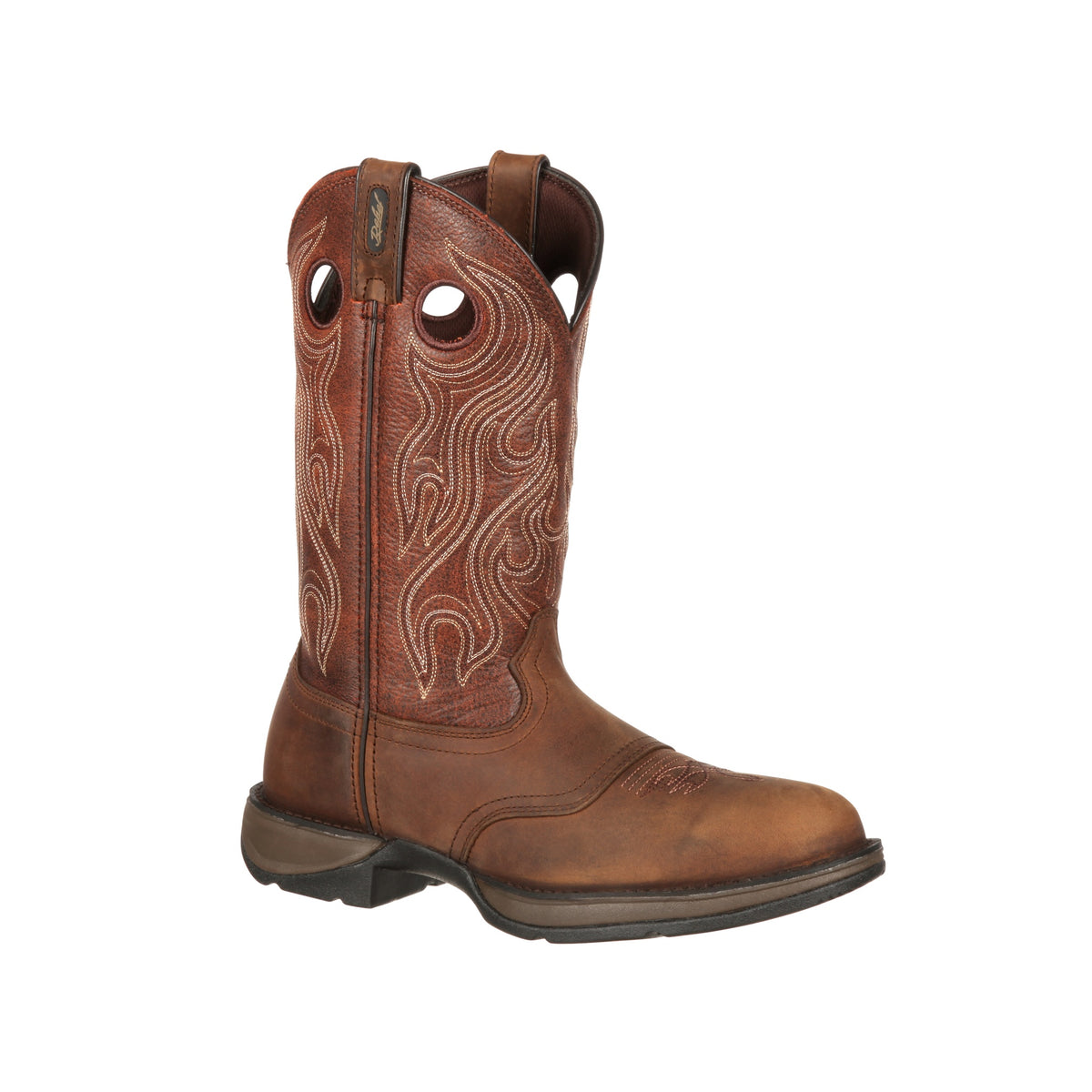 Durango Men's Rebel Saddle Western Boot, Brown – 3-4 front