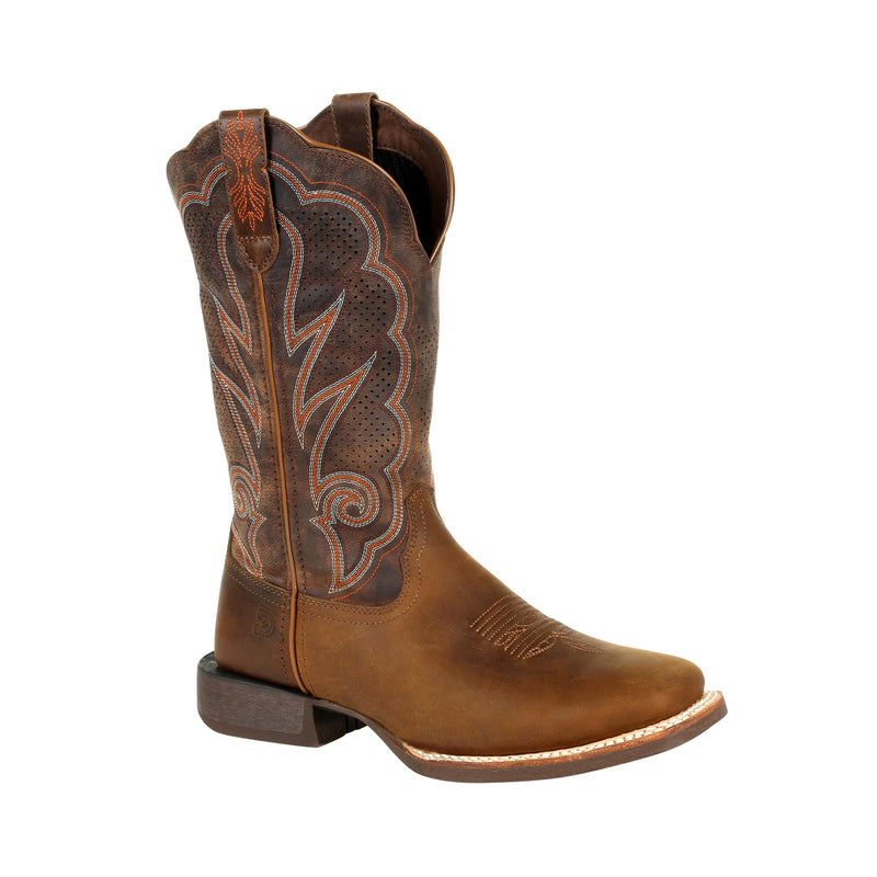 Durango Women's Rebel Pro Ventilated Western Boot, Cognac – 3-4 front