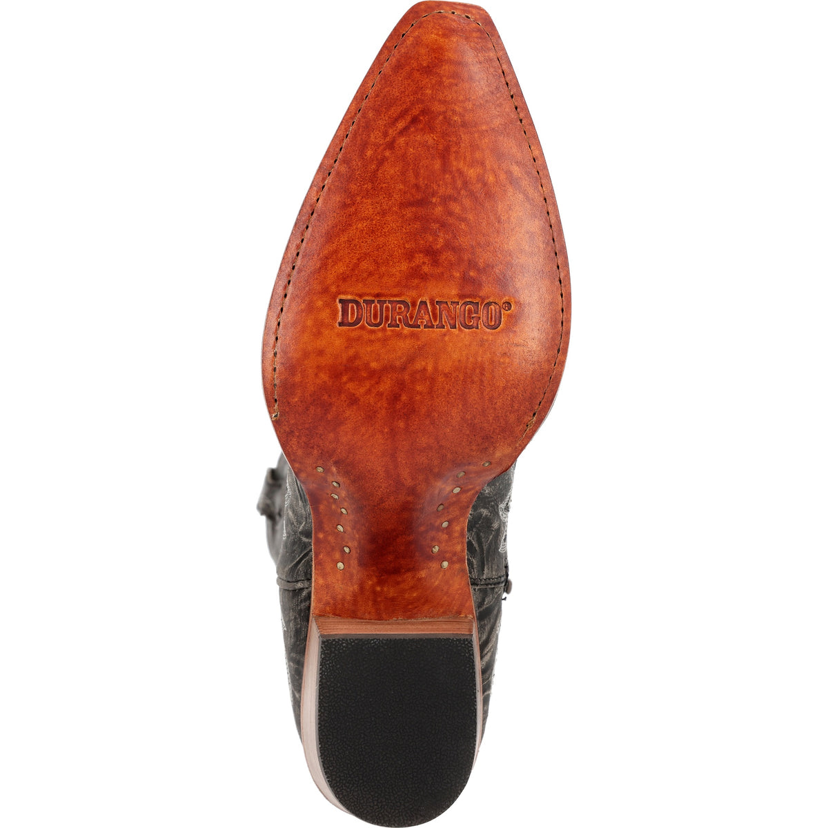 Hand-nailed genuine leather outsole of the Durango Women's Crush Tall boot.