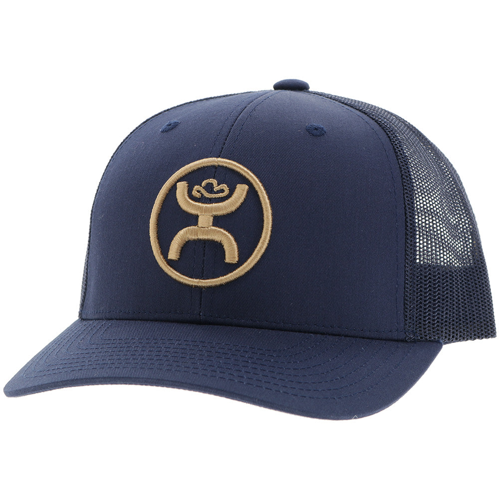 Hooey O-Classic Trucker Hat, Navy – 3-4 front