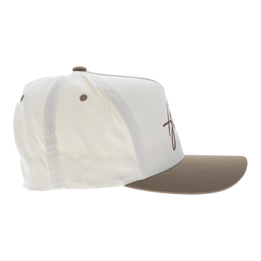 Hooey Mark Out Snapback Hat, Cream/Brown – other side