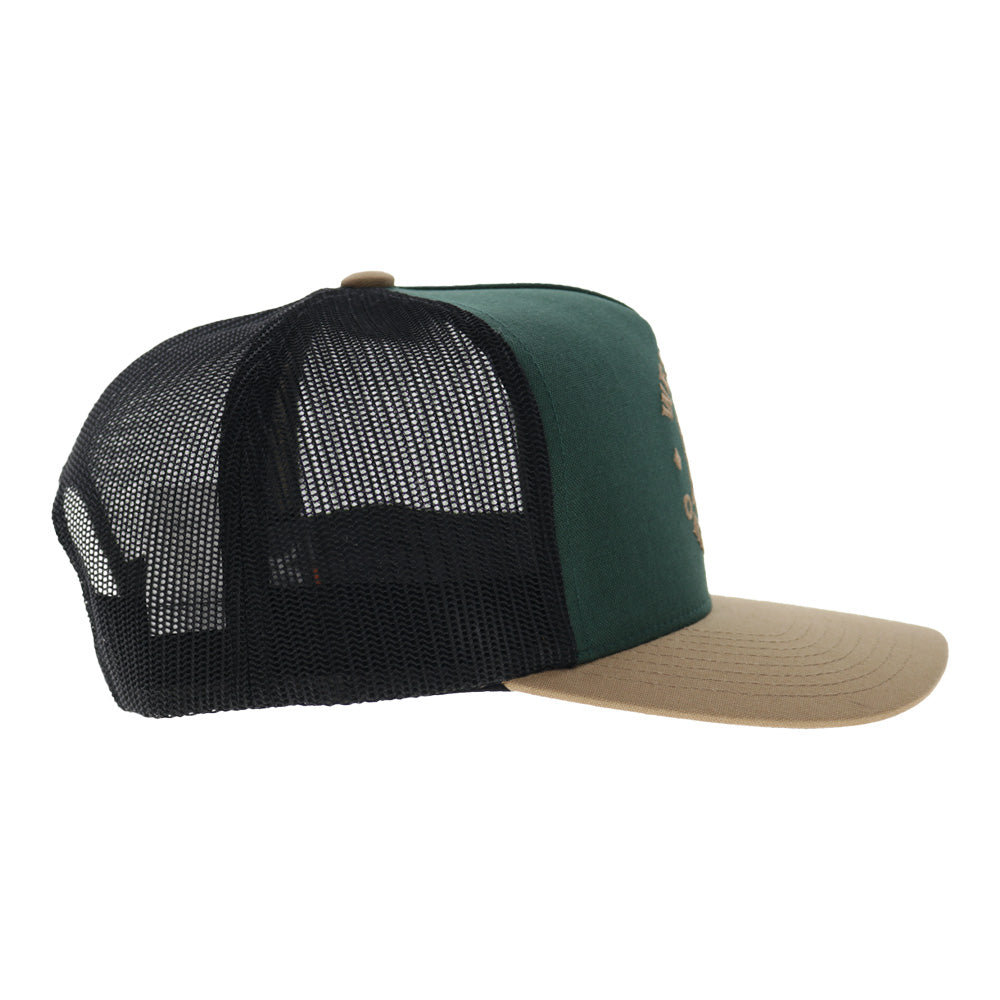 Hooey Quanah Trucker Hat, Green/Black – side