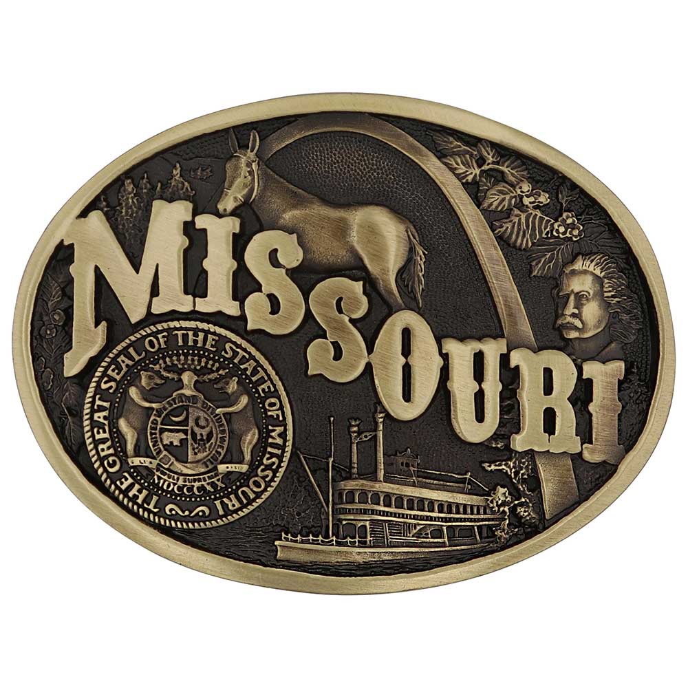 Montana Silversmiths Missouri State Heritage Attitude Buckle
