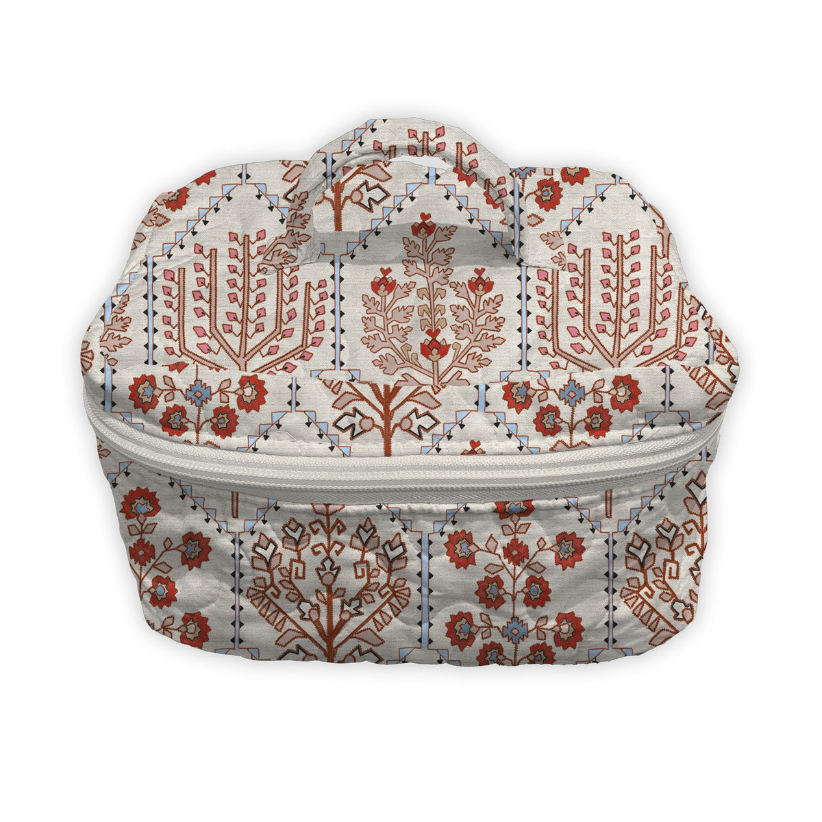 Ida Mae Home Tavi quilted travel case in sand, a small zip pouch in quilted cotton.