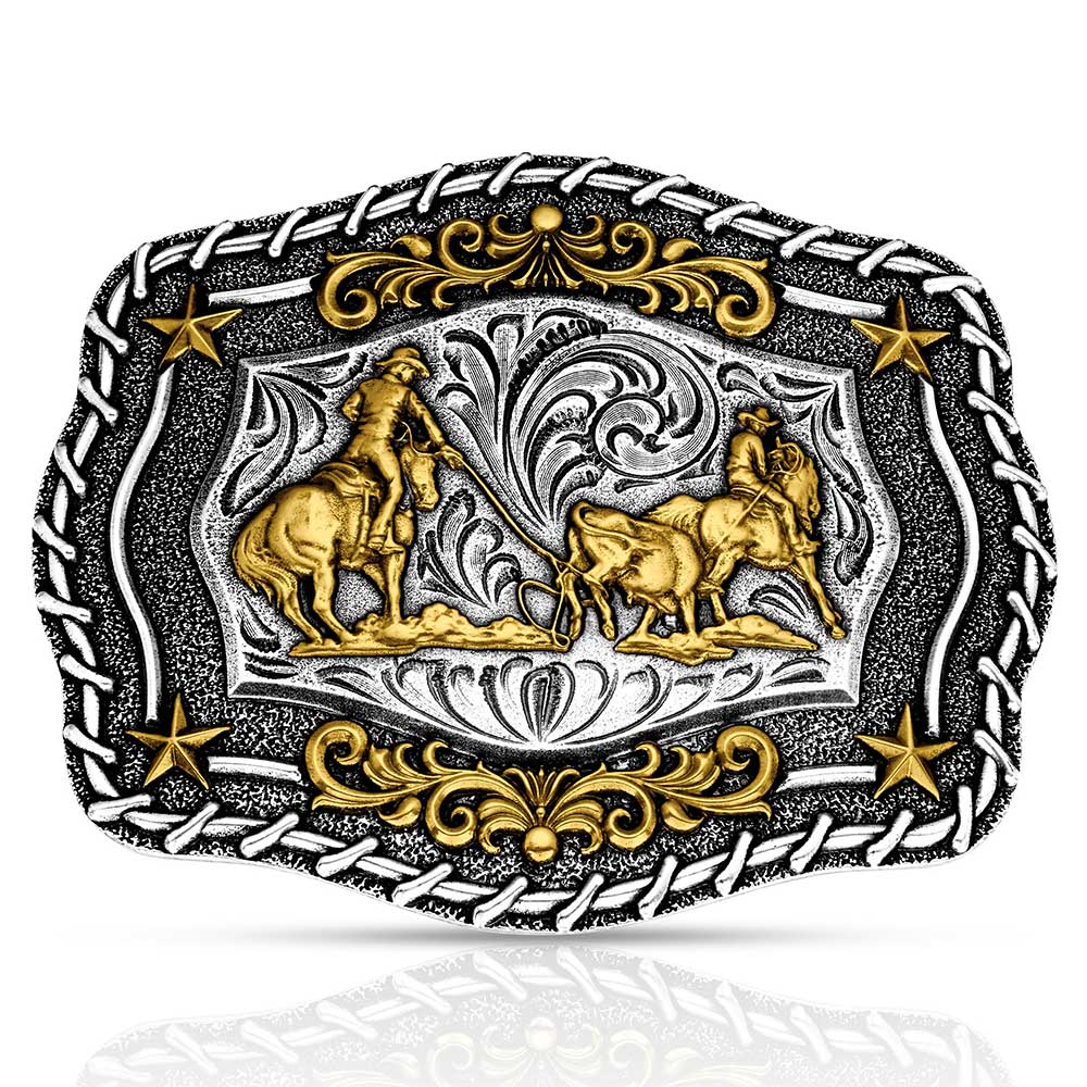 Montana Silversmiths The Roundup Team Roper Buckle