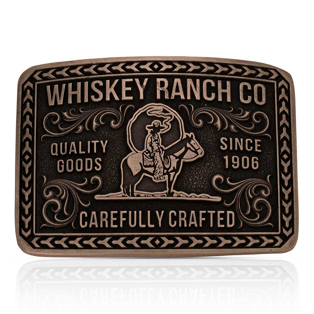 Montana Silversmiths Heritage Rider Whiskey Ranch Buckle