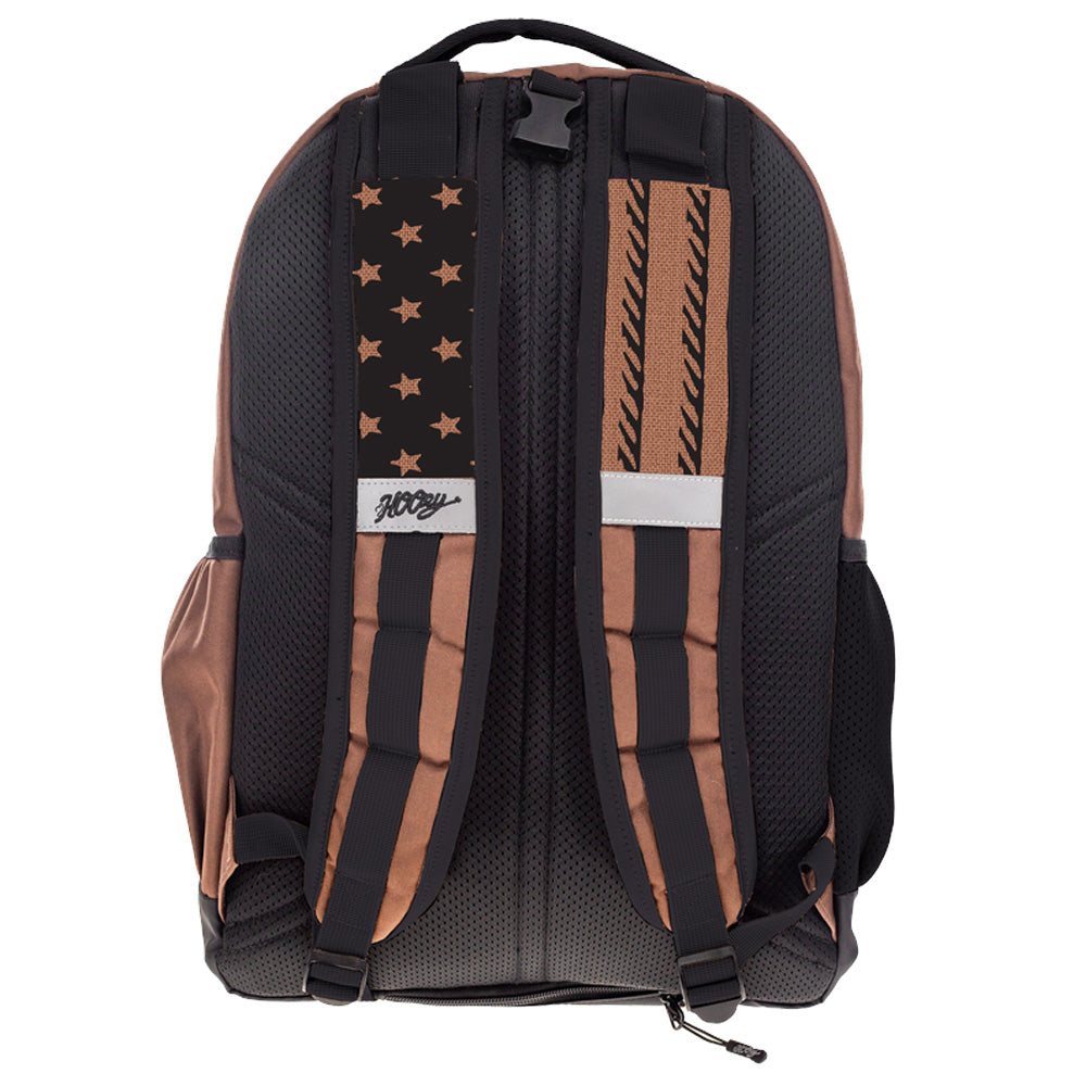Hooey Ox Backpack, Brown/Black Flag – back straps