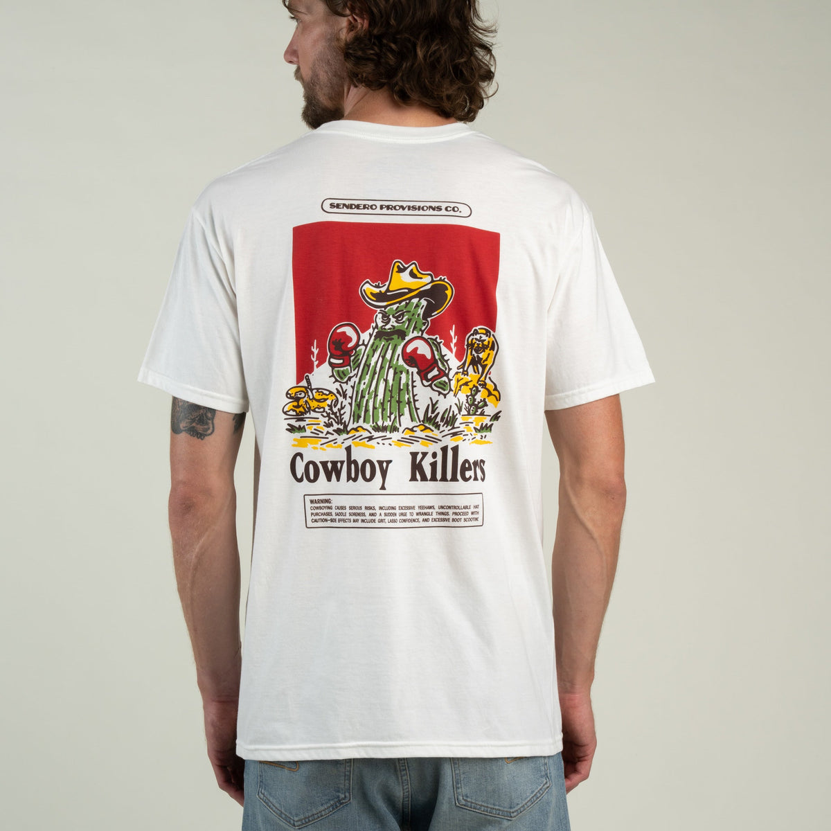 Sendero Provisions Co. Men's Cowboy Killers T-Shirt - Vintage White - front