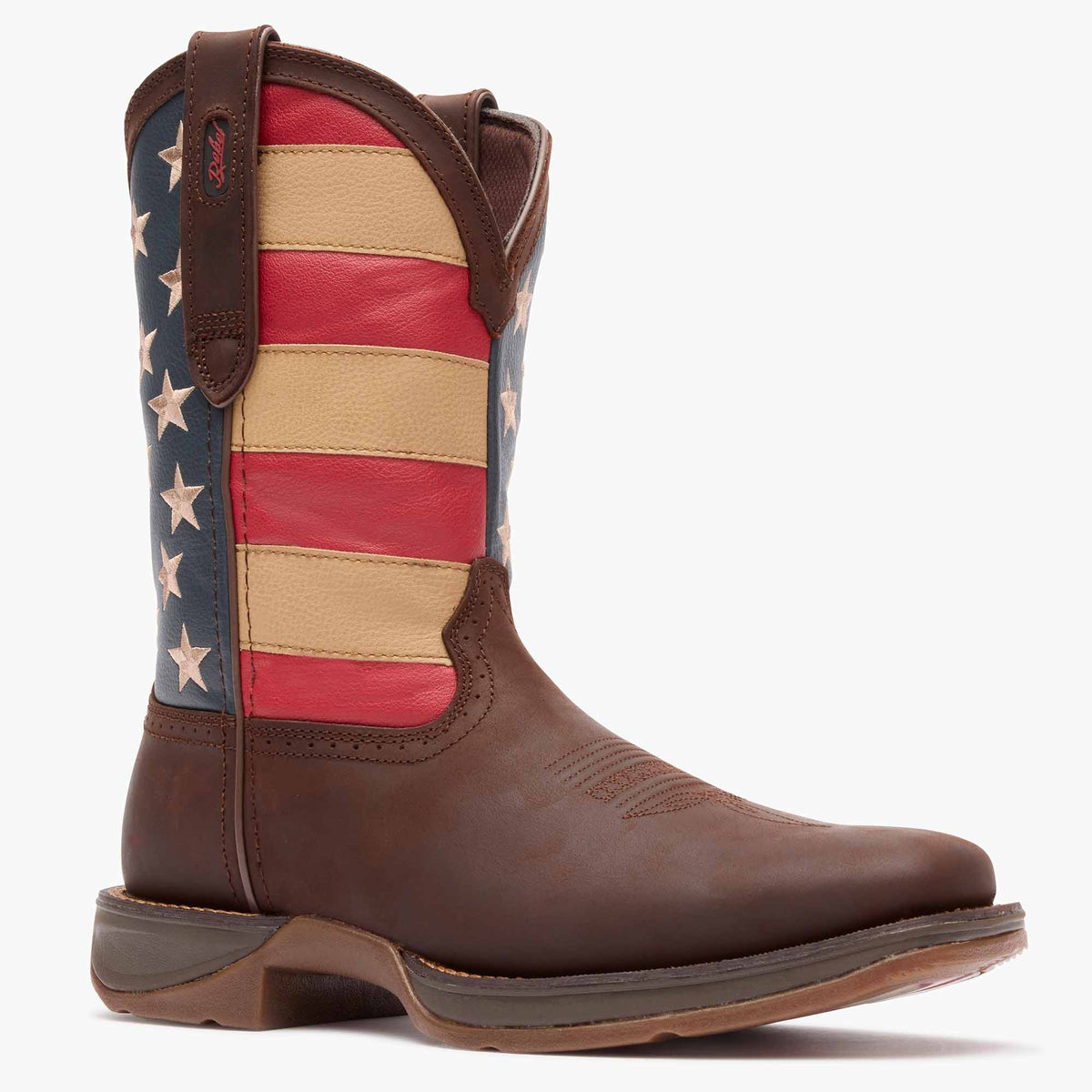 Durango Men's Patriotic Western Flag Boot – 3-4 front