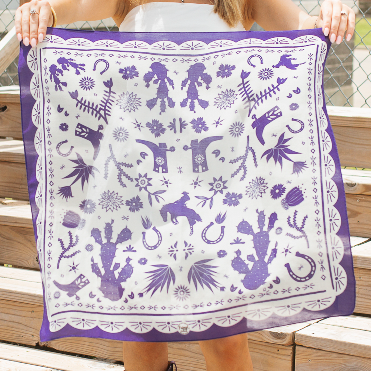Game Day Down South Doily - Bandana - Purple