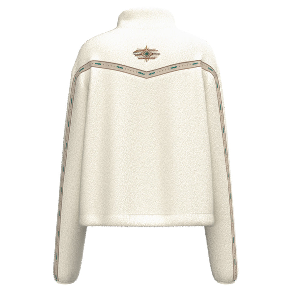 Hooey Women's Mia Fleece Crop Pullover, Cream – back