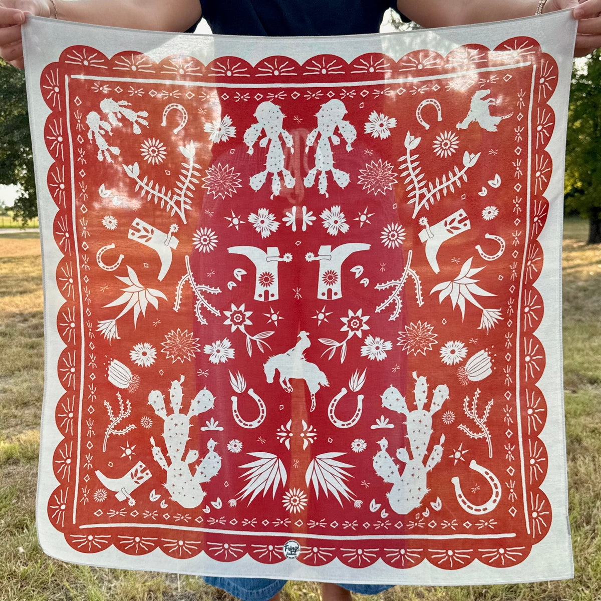 Game Day Down South Doily - Bandana - Red