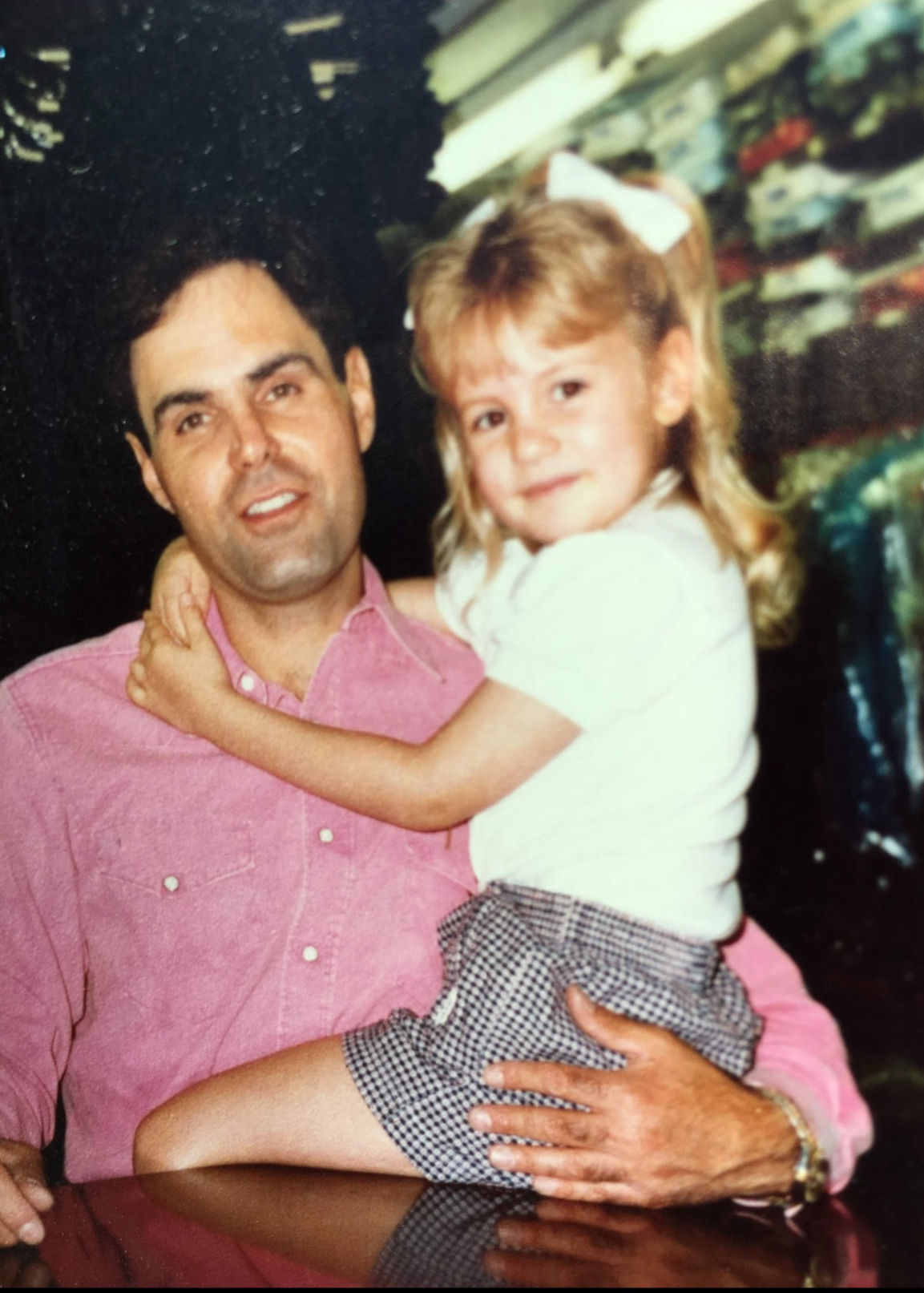 George Nigro holding young Katie