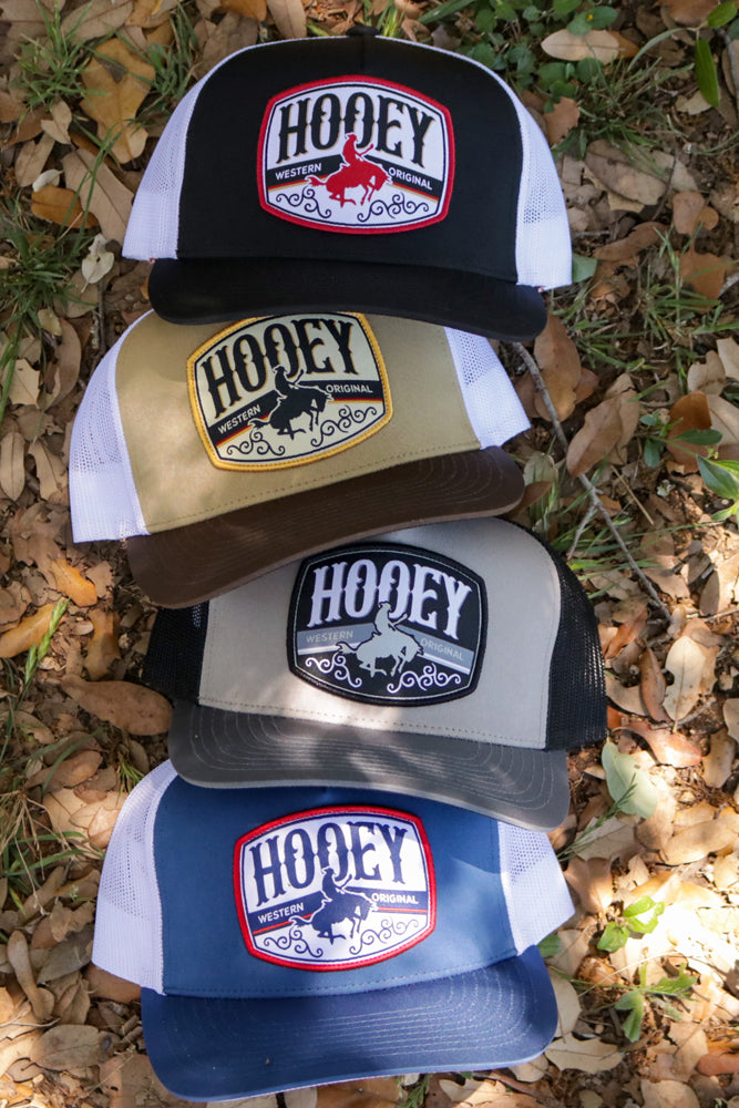 Hooey Salado Trucker Hat, Black/White – lineup of four colors