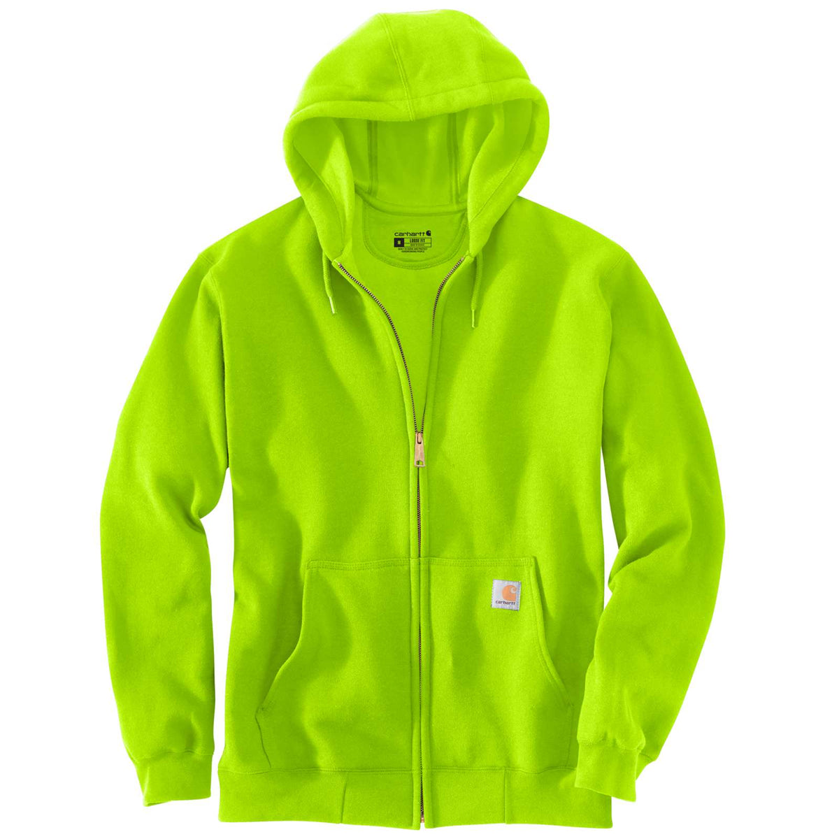Carhartt Men's Marquette Full-Zip Sweatshirt K122 in Brite Lime