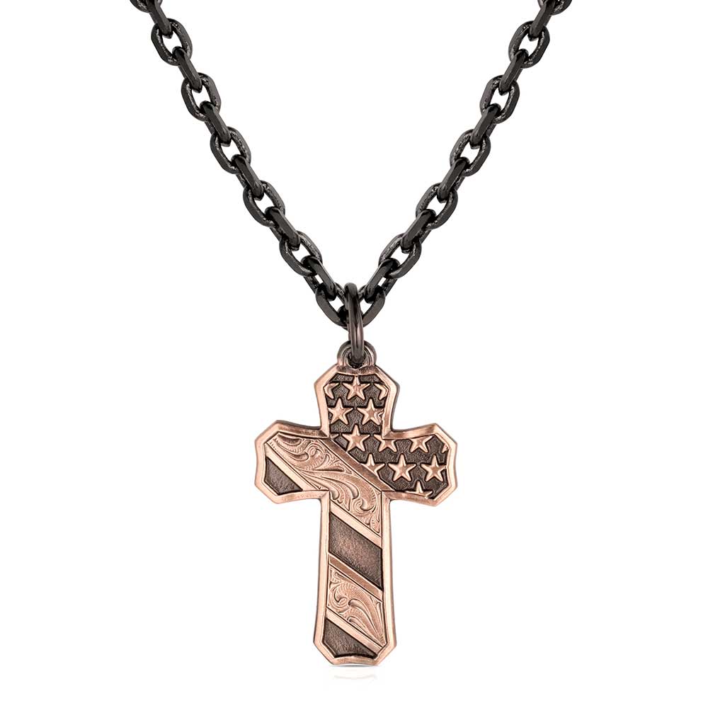 Montana Silversmiths Faded Glory Cross Necklace