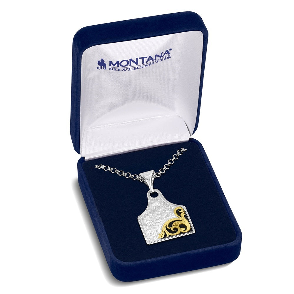 Montana Silversmiths Rural Route Cow Tag Necklace