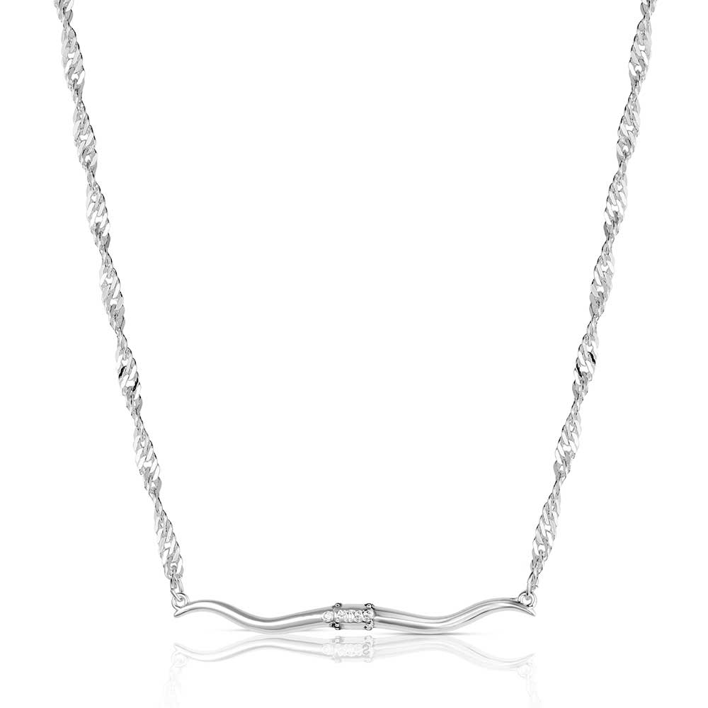 Montana Silversmiths Western Silhouette Longhorn Bar Necklace