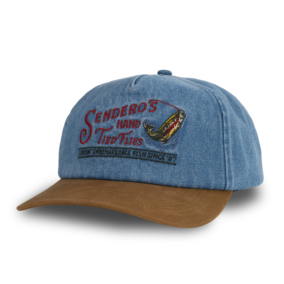 Sendero Provisions Co. Hand Tied Flies Hat - Denim - front