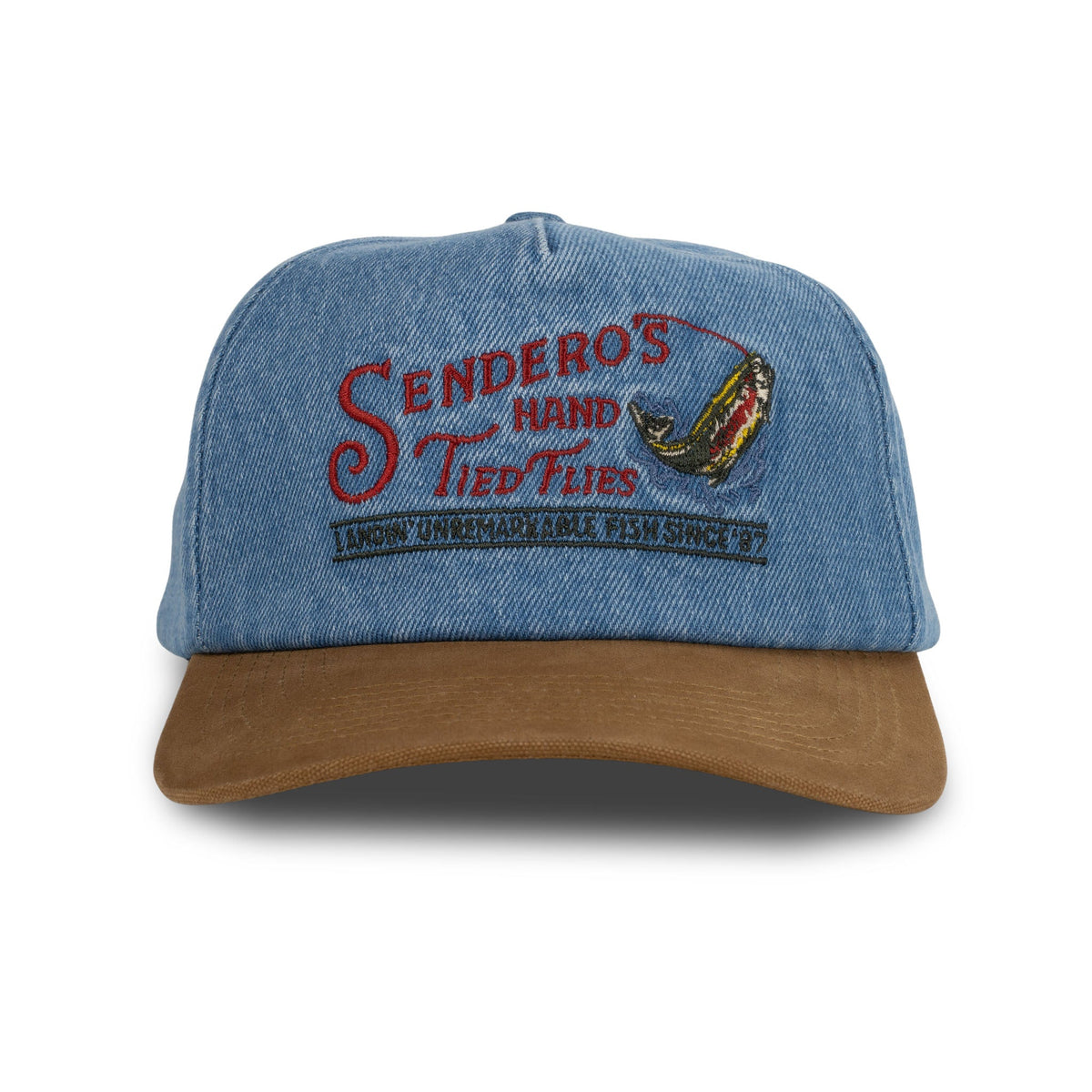 Sendero Provisions Co. Hand Tied Flies Hat - Denim - front