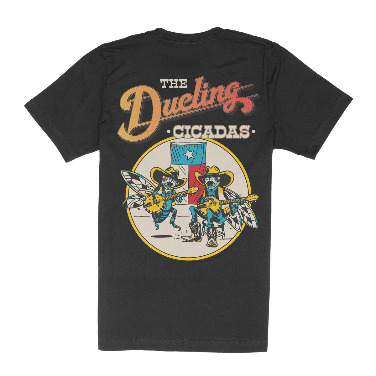 Sendero Provisions Co. Men's Dueling Cicadas T-Shirt - Black - back