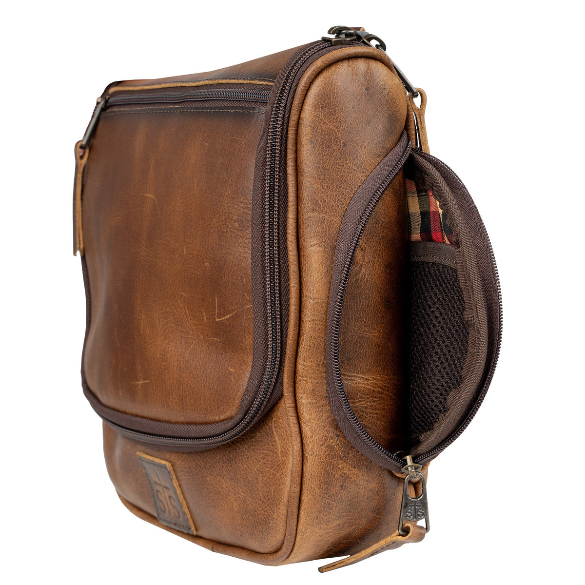 STS Ranchwear Men's Tucson Hanging Shave Kit, Tan – side