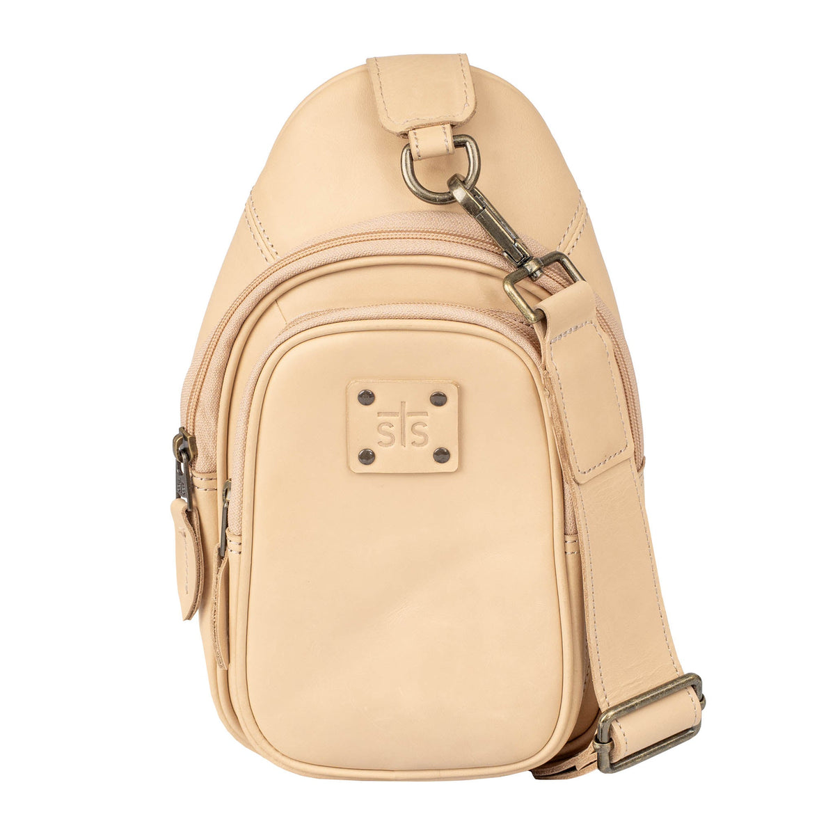 STS Ranchwear Women's Basic Bliss Buckskin Sojourner Sling Bag – 3-4 front