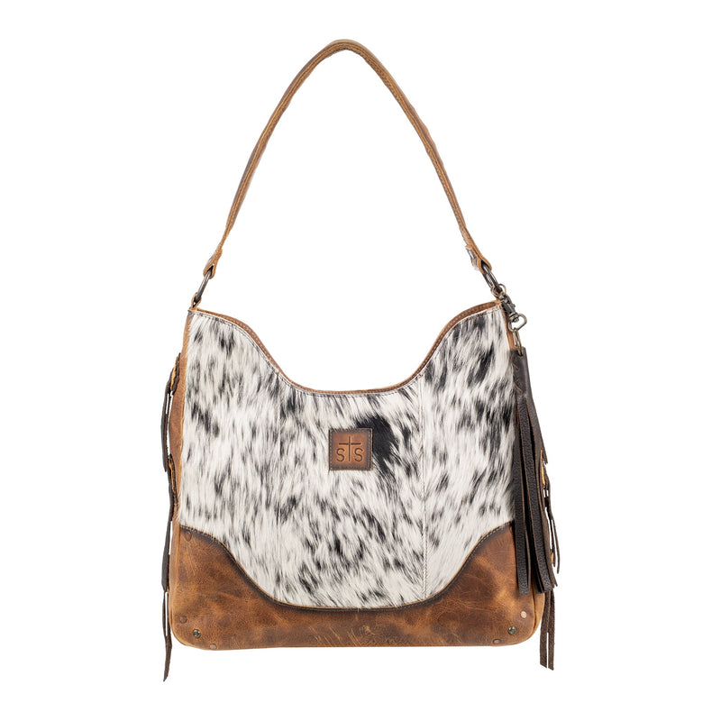 STS Ranchwear Women's Guadalupe Cowhide Hobo Bag – front