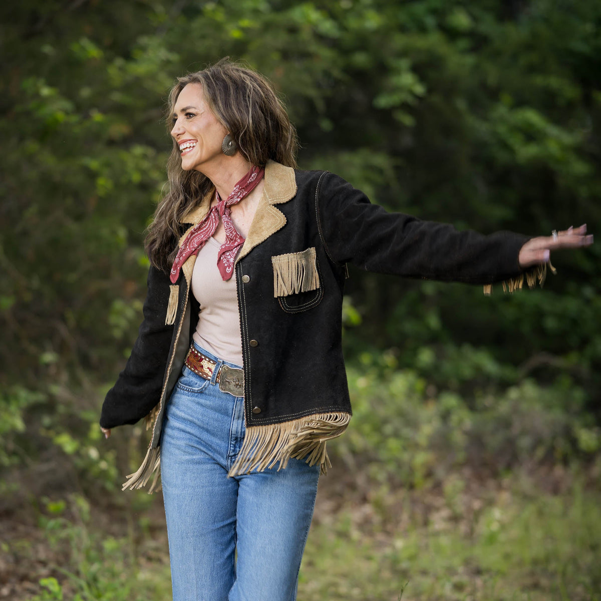 STS Ranchwear Women's Ponderosa Suede Fringe Jacket – lifestyle