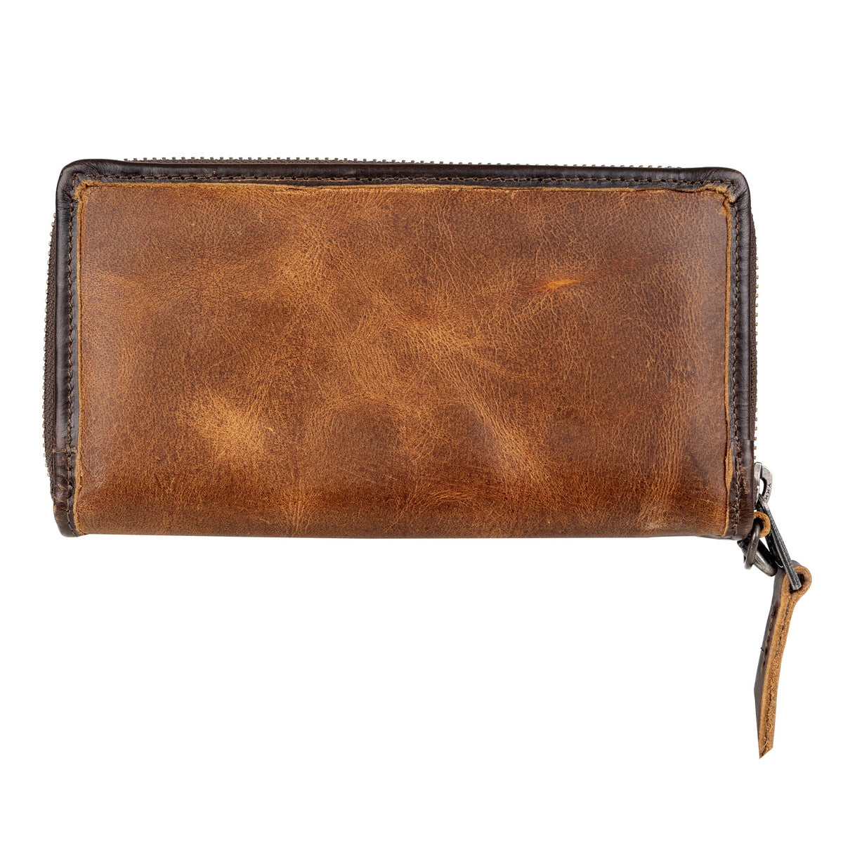 STS Ranchwear Women's Vaquero Cowhide Concho Bifold Wallet, Brown and White Hair-On – back
