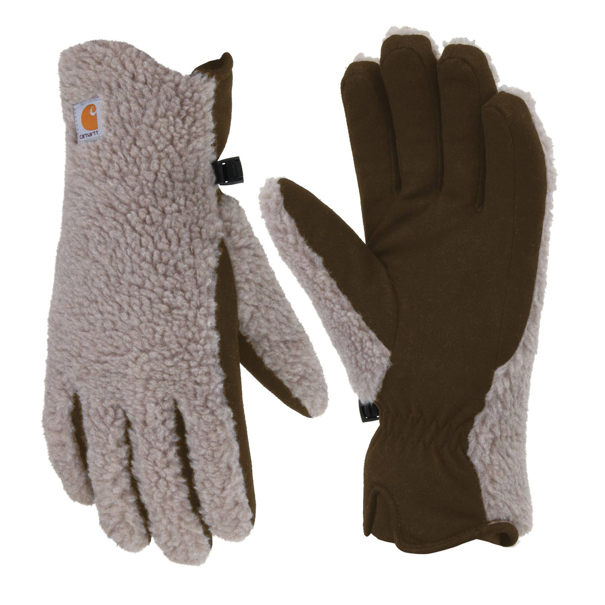 Carhartt Women's Insulated Sherpa Gloves in Desert Sand - front