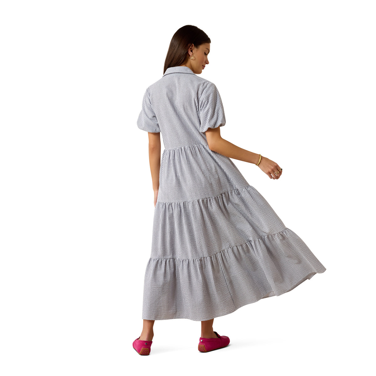Ariat Countryside Women's Dovestone Dress, casual floral print dress with short sleeves and a relaxed fit, perfect for outdoor wear.