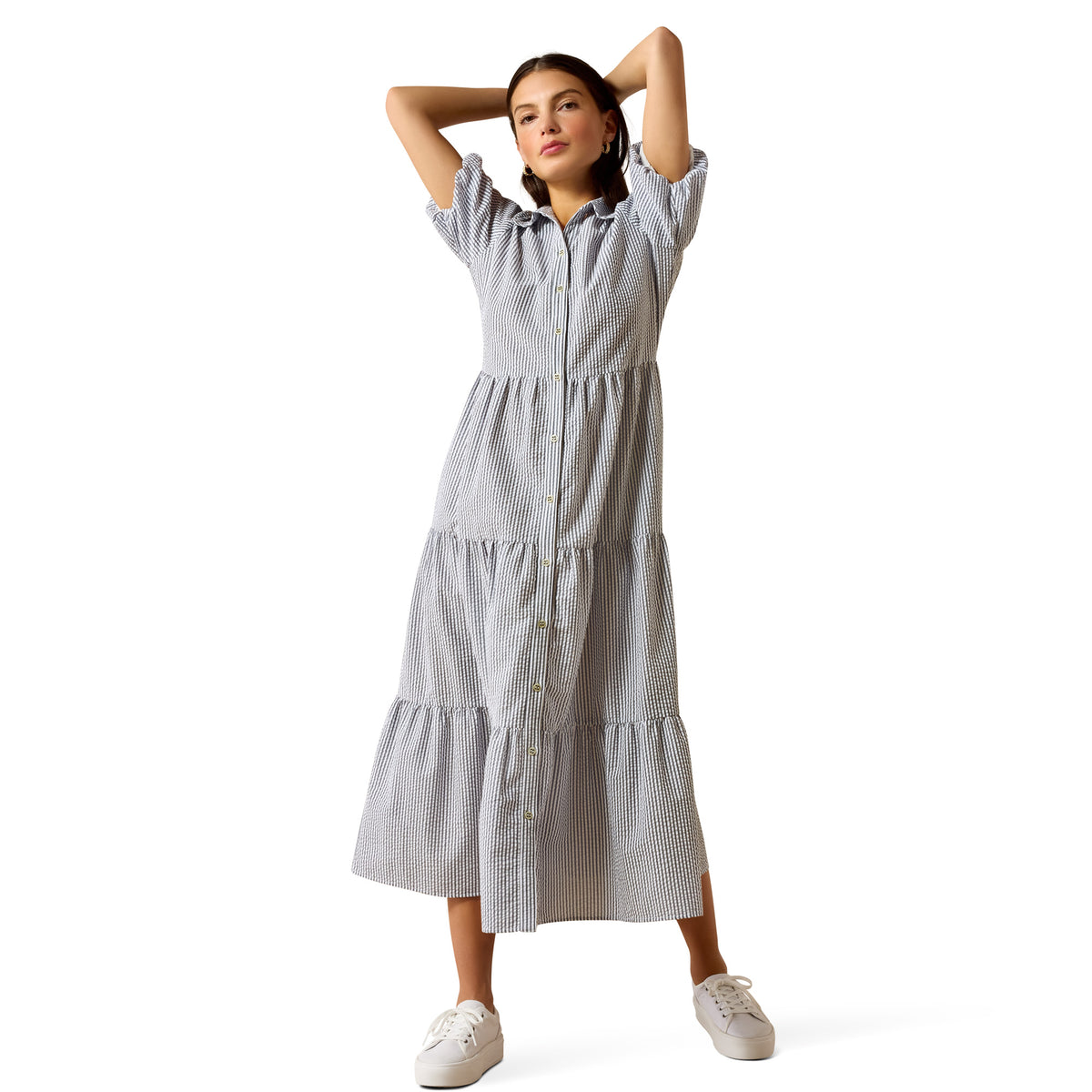 Ariat Countryside Women's Dovestone Dress, casual outdoor dress in soft fabric with a relaxed fit and floral pattern.
