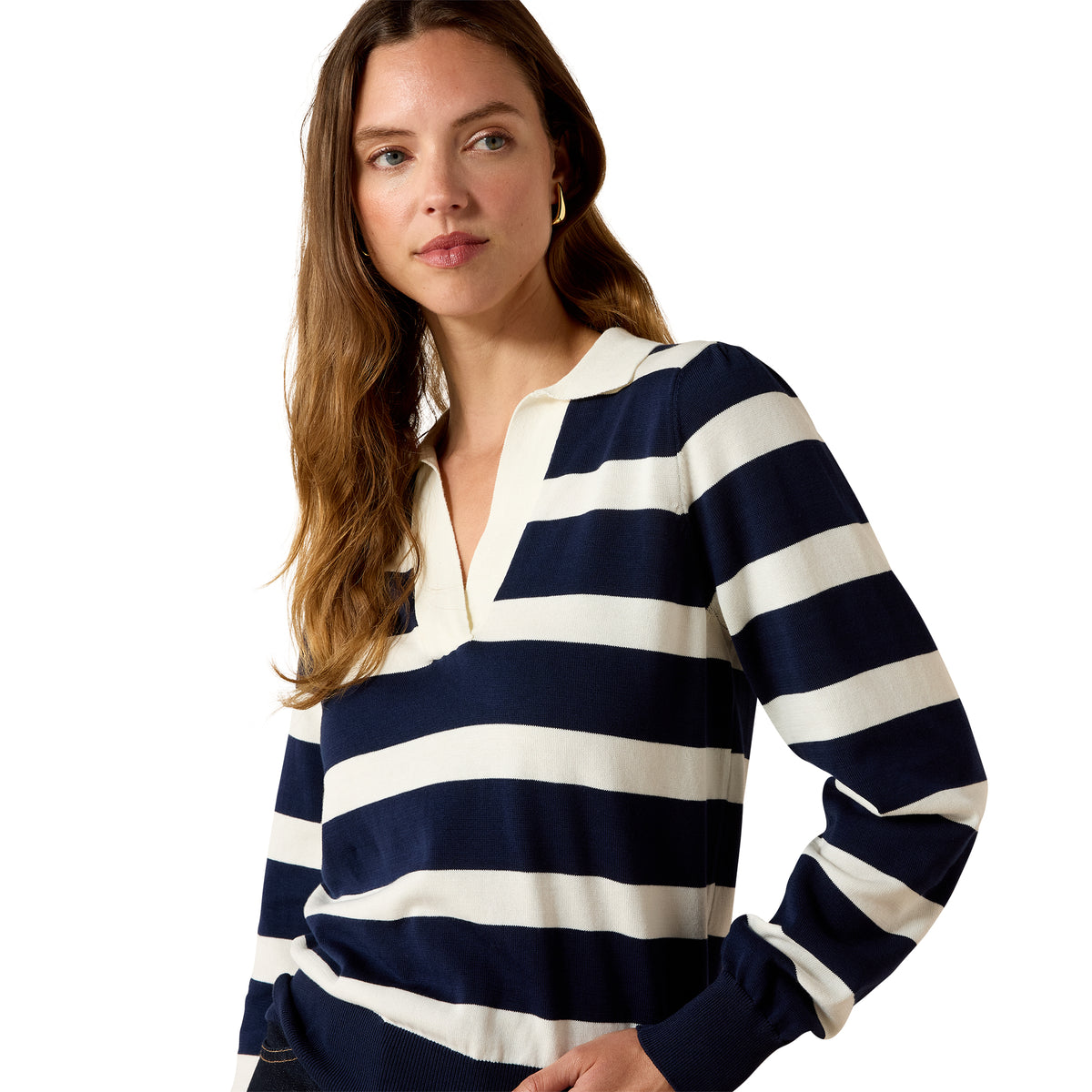 Ariat Countryside Women's Langsett Sweater in cozy knit fabric, featuring a classic fit and warm, earthy tones.