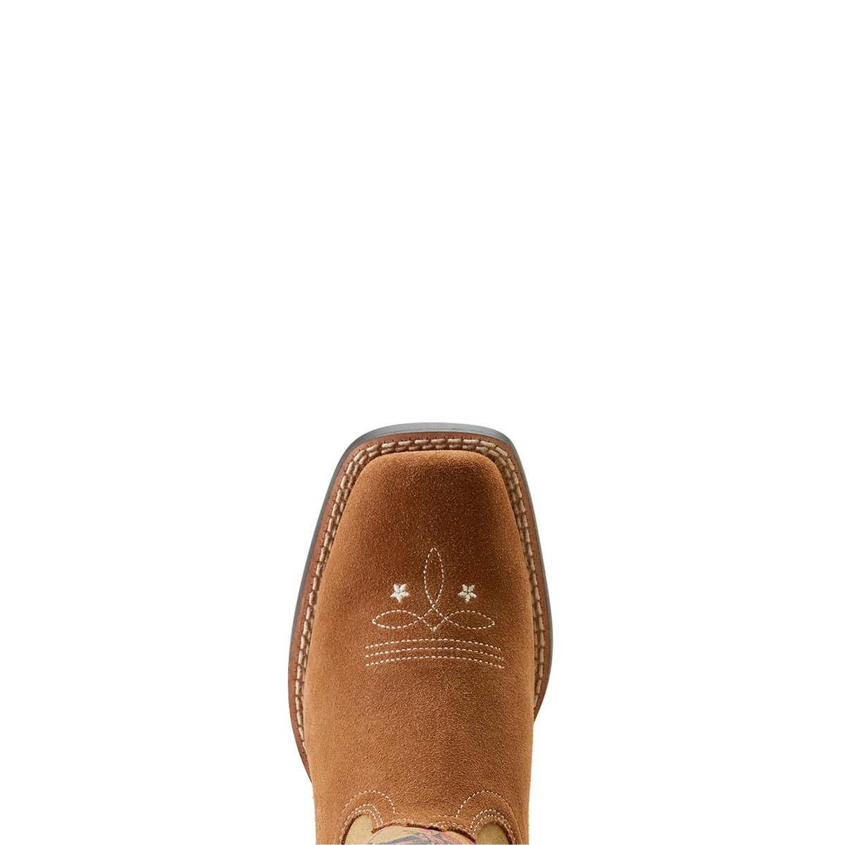 Ariat Kids' Futurity Rodeo Quincy Cutter Toe Western Boot, Chestnut Suede – toe