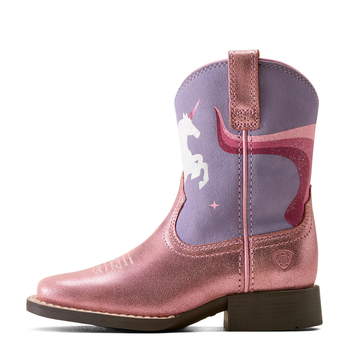 Ariat Kids Unicorn Magic Wide Square Toe Western Boot (Charming Pink)