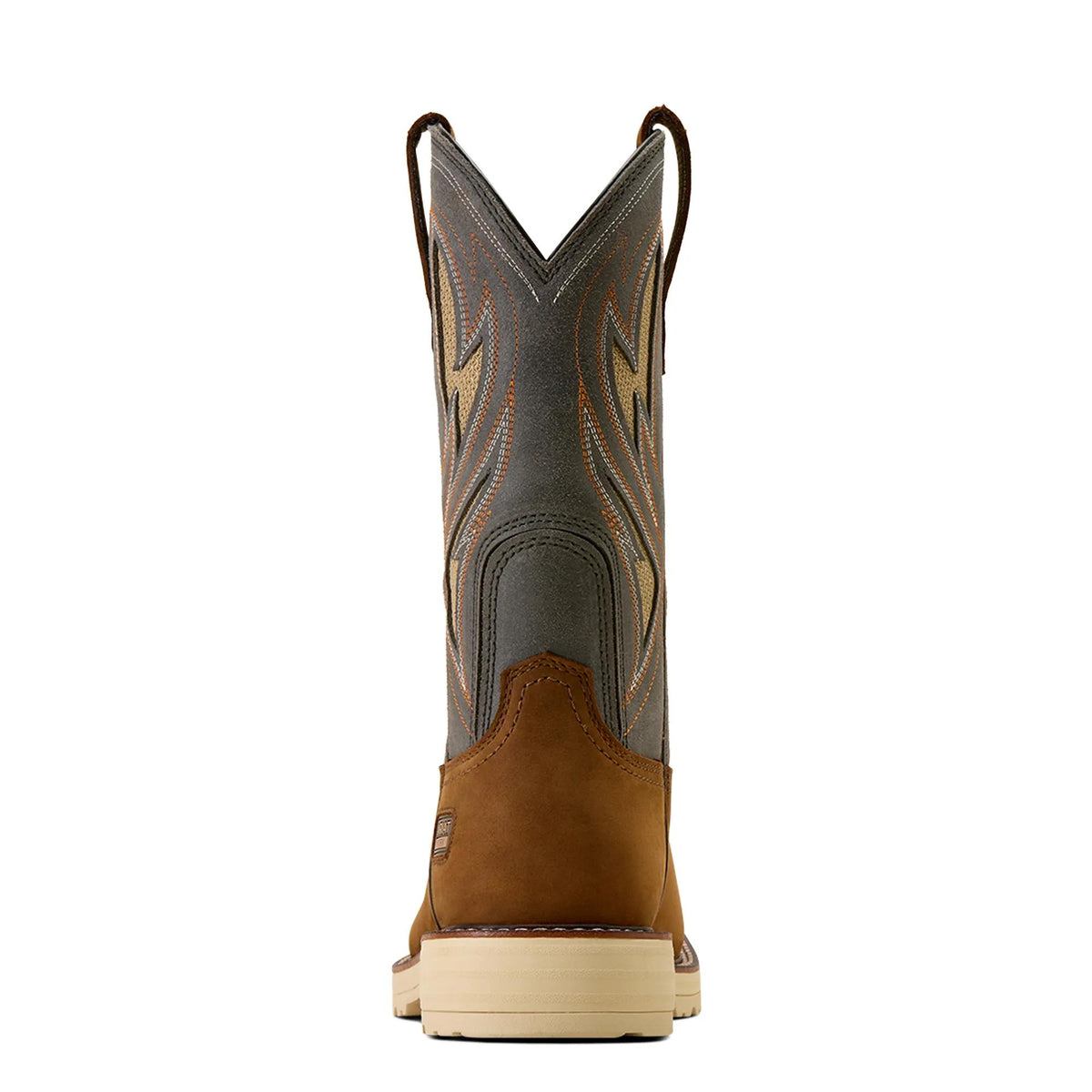 Ariat Men's Activator VentTEK Wide Square Toe Steel Toe Work Boot, Alamo Brown – heel