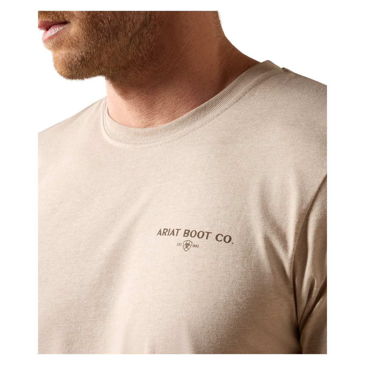 Ariat Men's Beefy Boy T-Shirt, Brindle Heather – detail