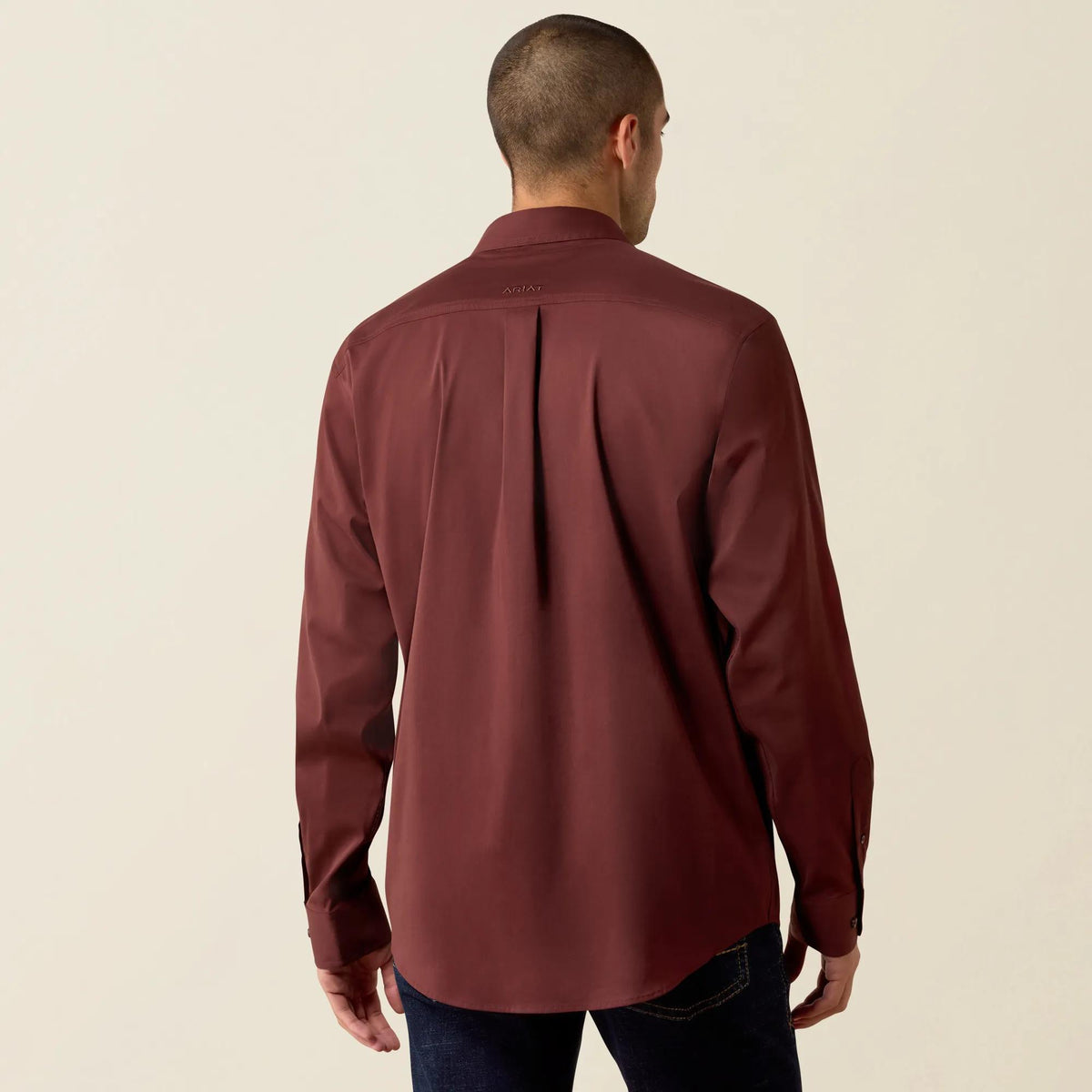 Ariat Men's Everything Classic Fit Shirt, Bitter Chocolate – back